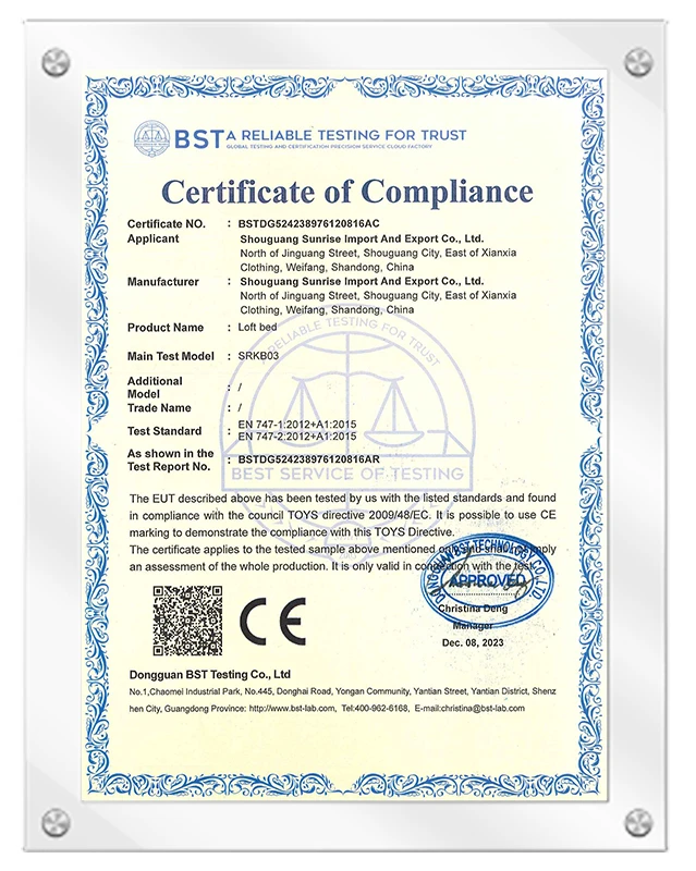 2023.12.13 - Letto a soppalco - Certificato CE - EN747