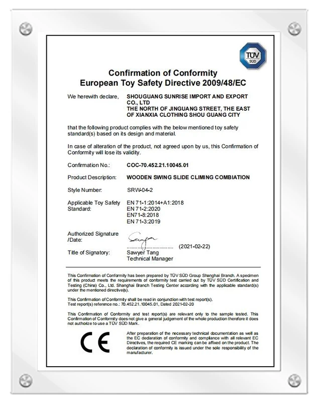22.2.2021 - Struttura da arrampicata per bambini Certificato EN71-CE